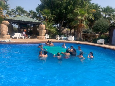 Nuestros campeones durante la prueba del "Tsunami" Nuestros campeones durante la prueba del "Tsunami"