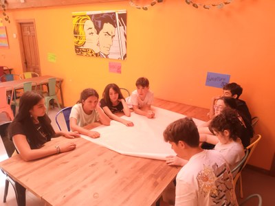 Un grupo de participantes en el taller de creación literaria