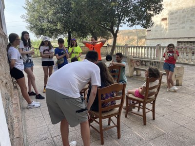 Las participantes en la gymkhana artística