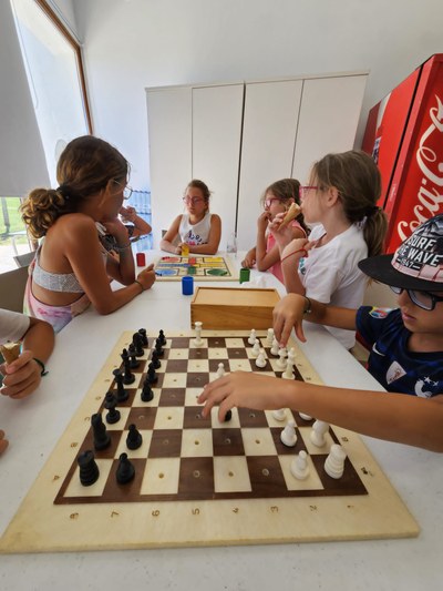 Un grupo de participantes jugando a juegos de mesa