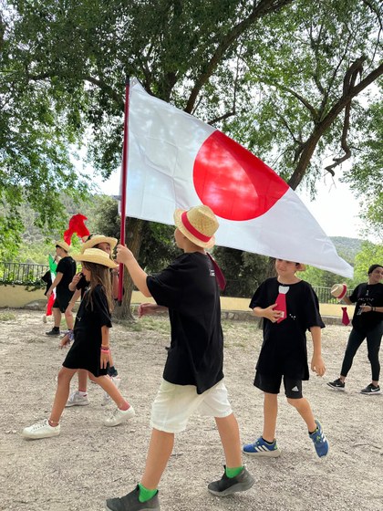 Participantes preparando la Ceremonia de Inauguración de las ONCEolimpiadas